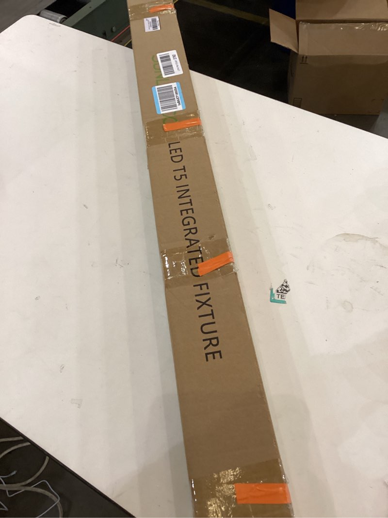 Condition photo showing New/Like New for (4 Pack) 4FT T5 LED Shop Light,6500K,20W,2300LM(Super Bright White) Linkable LED Integrated Fixture,Garage Ceiling and Cabinet Light,Strip Light,Corded Electric with ON/Off Switch