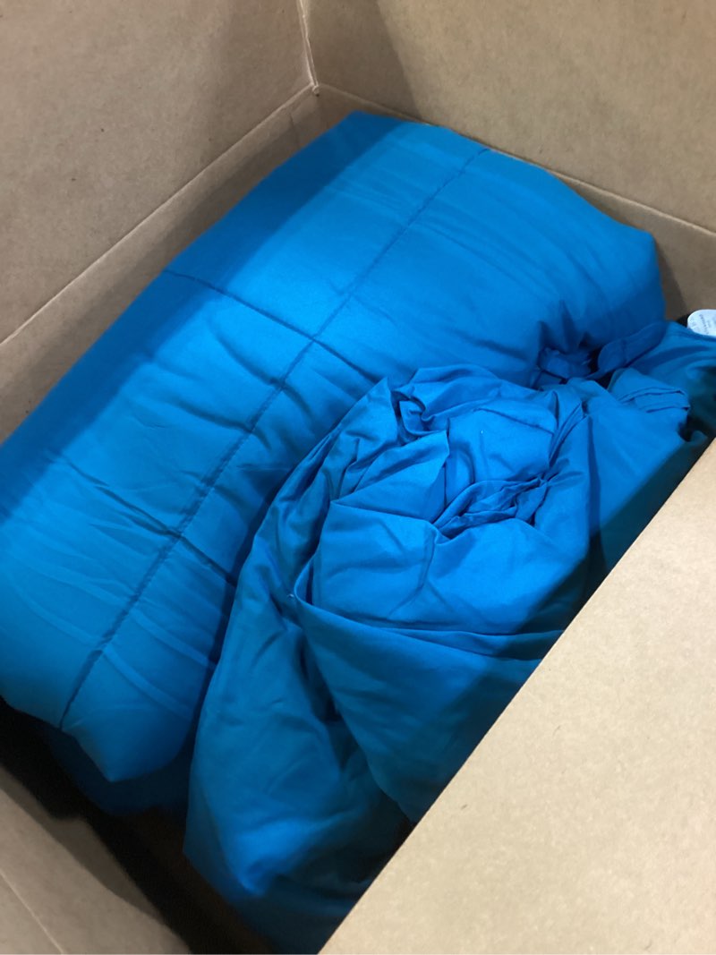 Condition photo showing Good Condition for CozyLux King Size Comforter Set Teal, 7 Pieces Bed in a Bag, Teal Comforter King Size, All Season Bedding Sets with Stitch Quilted Comforter, Flat Sheet, Fitted Sheet, Pillowcases Teal King