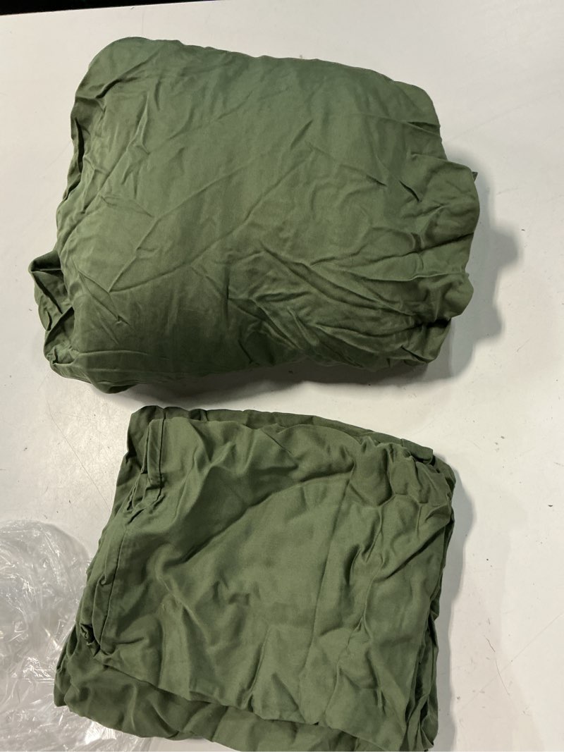 Condition photo showing Good Condition for bamboo fitted sheet set, queen, olive