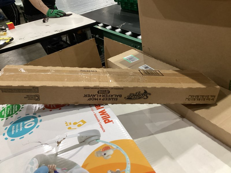 Condition photo showing New/Like New for Swiffer Sweep & Mop Deluxe 2-in-1 Multi-Surface Kit for Floor Cleaning, Includes 1 Sweeper Device, 5 Dry Sweeping + 6 Wet Mopping Heavy Duty Cloths, Black Deluxe Starter Kit