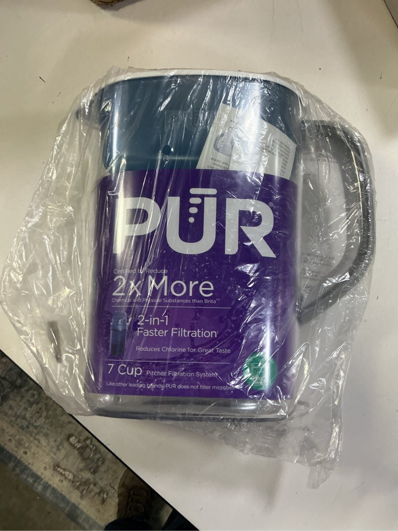 Condition photo showing New/Like New for PUR 7-Cup Water Filter Pitcher, Cleaner, Great-Tasting Water, Dishwasher Safe, Powerful, Faster Filtration, LockFit Cap Design - White White 7-Cup PUR Faster Filter (1 Filter)
