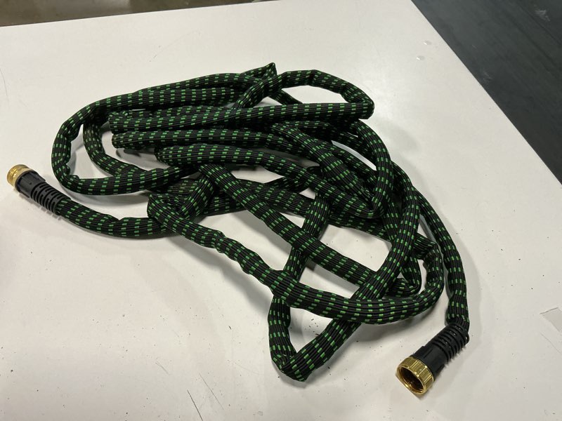 Condition photo showing As Is for flex-able hose flex-able xtreme hose 25ft - kink free, expandable, heavy duty, green garden hose