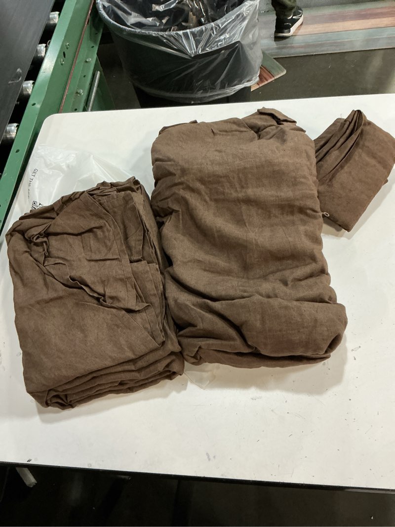 Condition photo showing Good Condition for quince european linen sheet set of 4 pieces espreso king 