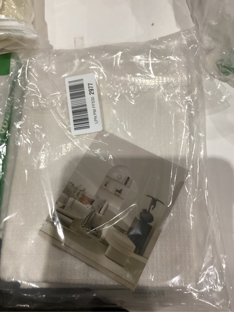 Condition photo showing Good Condition for OTOSTAR Linen Throw Pillow Covers Set of 2 Decorative Square Pillowcases Cushion Covers 22x22 Inch for Home Decor Sofa Bedroom Car 55 x 55 CM Cream White/Beige Cream Beige 22" x 22" (Pack of 2)