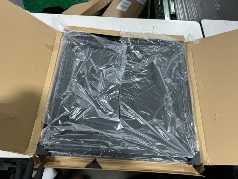 Condition photo showing As Is for wowstar 12-pack 24"x24" drop ceiling tiles, waterproof glue up ceiling panels, black