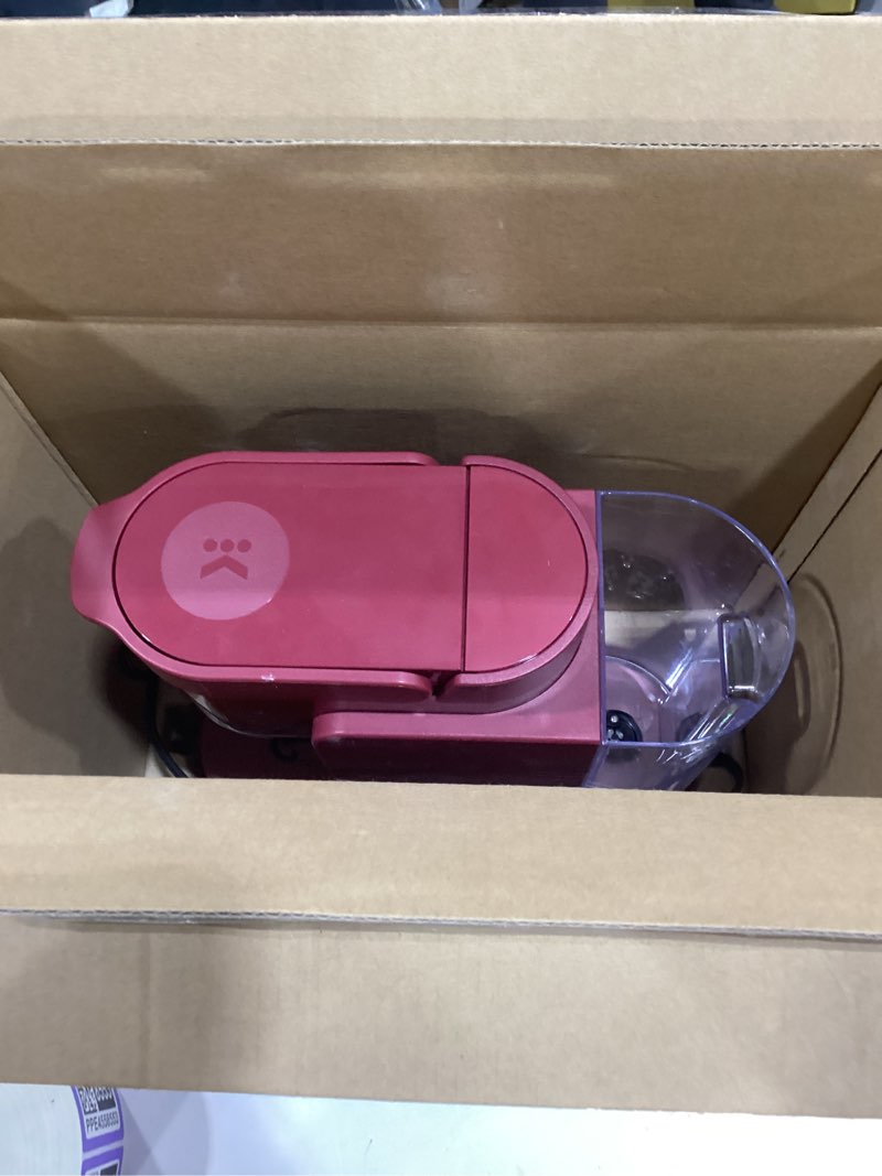 Condition photo showing As Is for Keurig K-Express Single Serve K-Cup Pod Coffee Maker, 3 Brew Sizes, Strong Button Feature, 42oz Removable Reservoir, Island Berry Holiday Berry