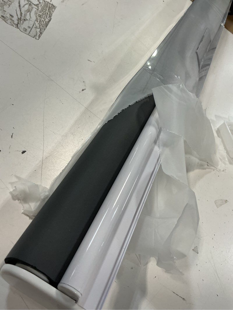 Condition photo showing Good Condition for AOSKY Cordless Roller Shades Blackout Blinds for Windows Room Darkening Rolled Up Shades with Spring System, UV Protection Window Shades Door Blinds for Home and Office (27" W x 72" H, Black) 27"W x 72"H Black