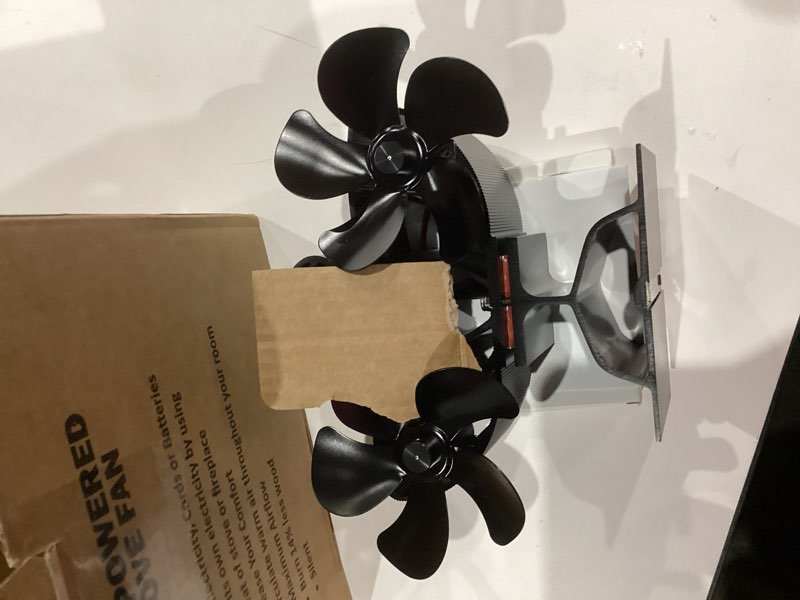 Condition photo showing Good Condition for 10 blade wood stove fan,dual motor fireplace fan,wood stove fan compatible with buddy heater, heat powered fireplace fan log burner burning stove accessory non electric for camping outdoor indoor use black-heater fan