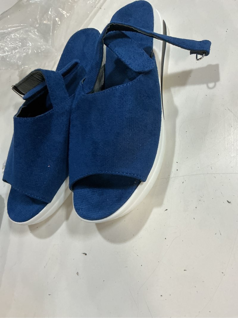 Condition photo showing Good Condition for aniywn slingback open toe sandals for women,slip on platform wedges beach sandals summer comfort ankle buckle sandals h (size:7)