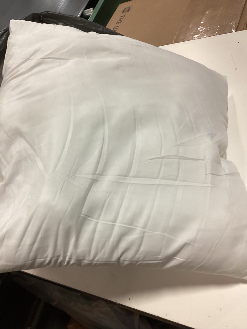 Condition photo showing As Is for Similar Feather Throw Pillow Inserts Set of 4, Soft Fluffy Square 20 x 20 Inches Decorative Pillow Insert, Feather and Down Euro Pillows for Bed, Couch and Cushion