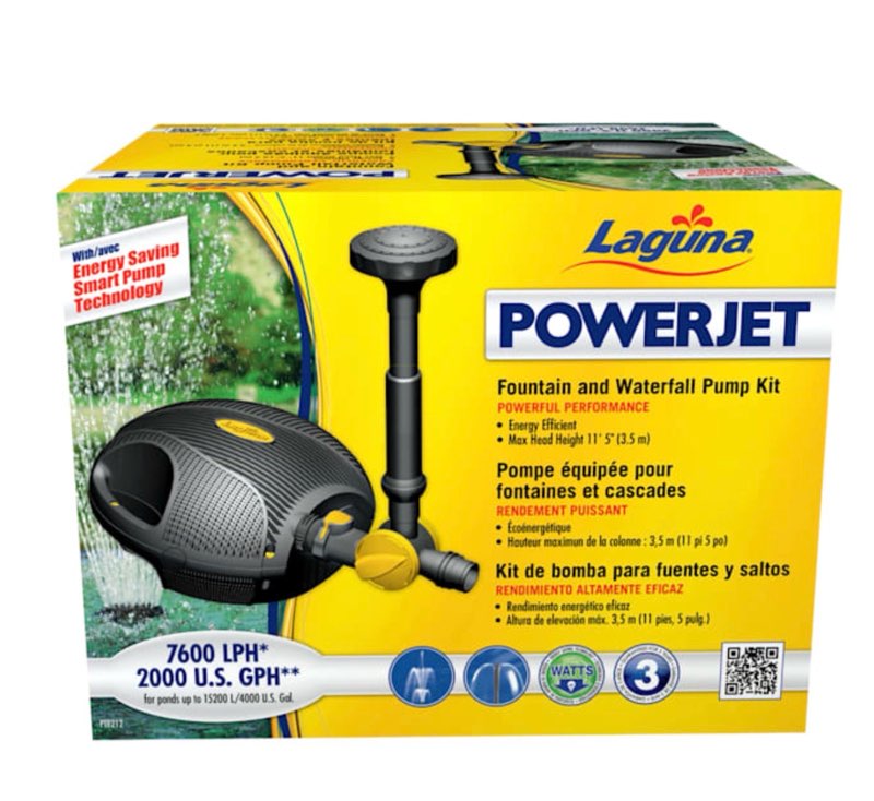 laguna water garden-pt8212 laguna powerjet 2000 fountain & waterfall pump kit tan