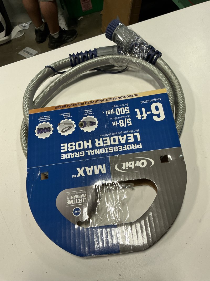 Condition photo showing Good Condition for orbit max 5/8-in x 6-ft heavy -duty kink free hybrid polymer gray leader hose