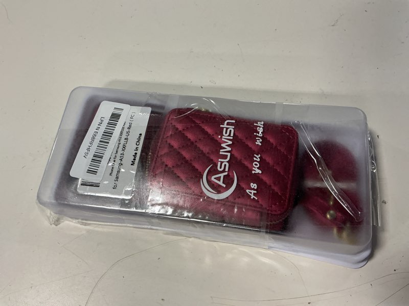 Condition photo showing Good Condition for phone case for samsung galaxy a53 5g wallet cell cover with tempered glass screen protector wrist crossbody strap rfid blocking credit card holder slot a 53 g5 53a sm a536u 6.5" 2022 women girls red