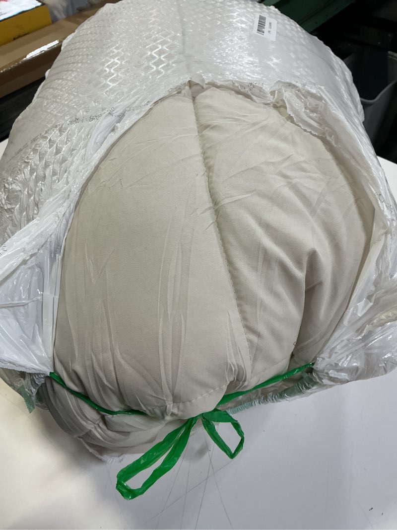 Condition photo showing As Is for CozyLux King Size Comforter Set - Beige Comforter King Size, 3 Pieces Box Stitched Bed Set for All Seasons, Soft Lightweight Bedding Sets with 1 Down Alternative Comforter and 2 Pillow Shams Beige King