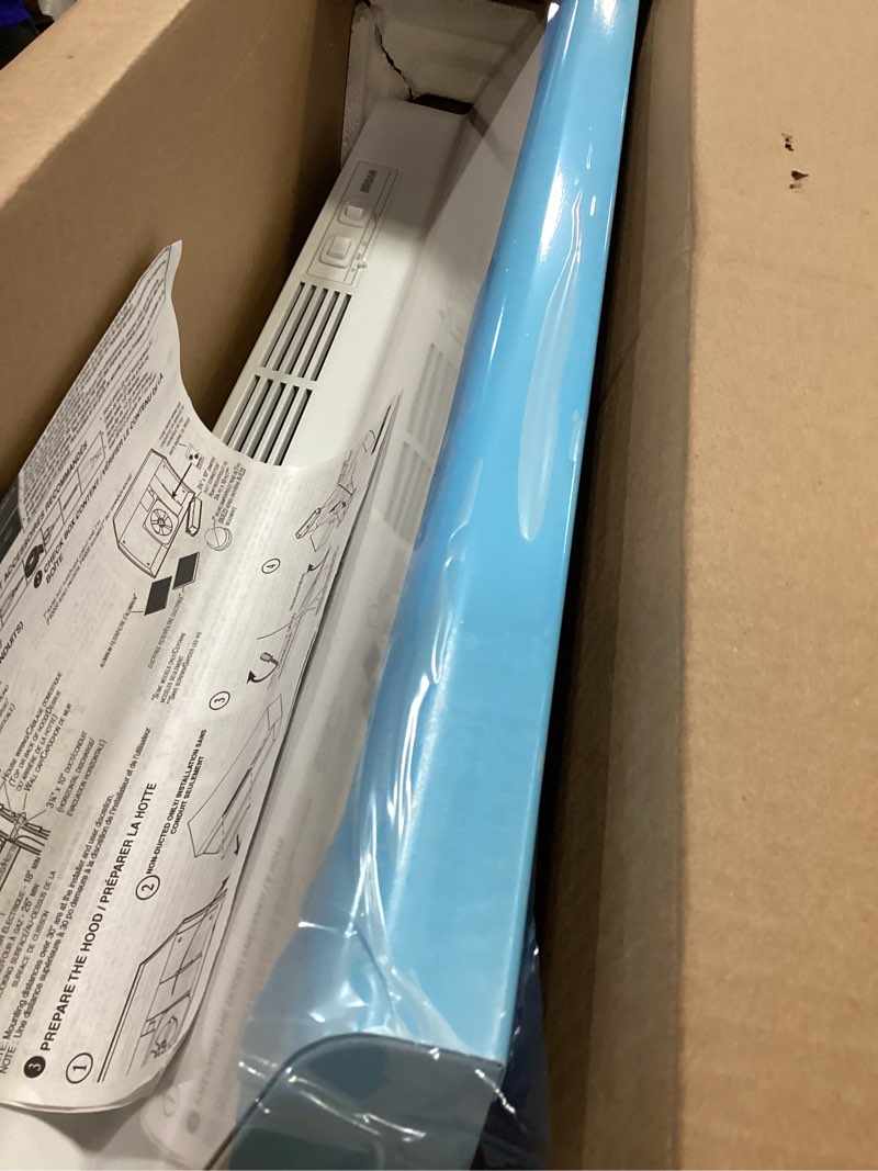Condition photo showing Good Condition for Broan-NuTone 413001 Non-Ducted Ductless Range Hood with Lights Exhaust Fan for Under Cabinet, 30-Inch, White White 30-Inch