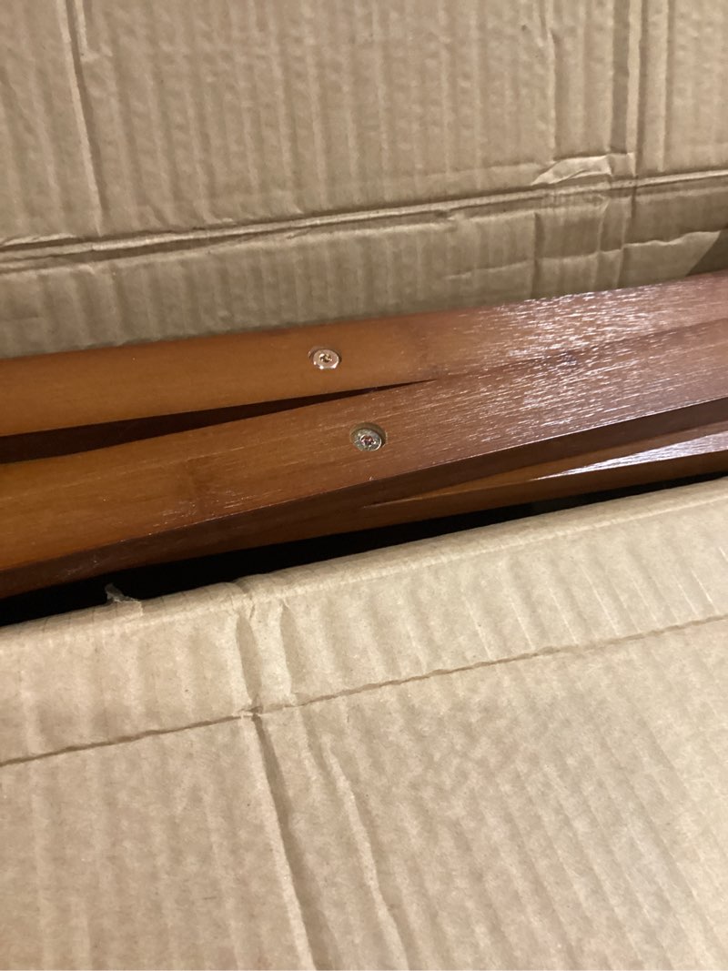 Condition photo showing Good Condition for Luggage Rack Set of 2, Luggage Rack for Guest Room, Bedroom, Hotel - Natural Bamboo Suitcase Stand, Foldable with 2 Layers, up to 165 lbs - Fully Assembled Luggage Stand 2 Pack(Walnut) Walnut-2 Pcs