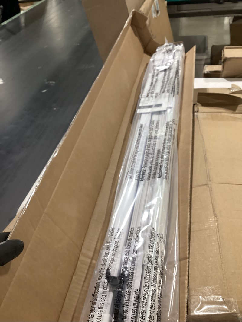 Condition photo showing New/Like New for lazblinds no tools no drill 1" vinyl mini blinds, cordless blinds for windows, light filtering horizontal window blinds & shades, 35" w x 64" h, white cordless-white 35" w x 64" h