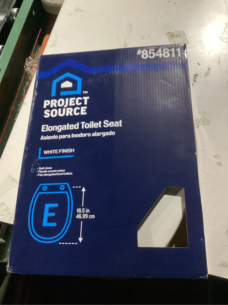 project source wood white elongated toilet seat