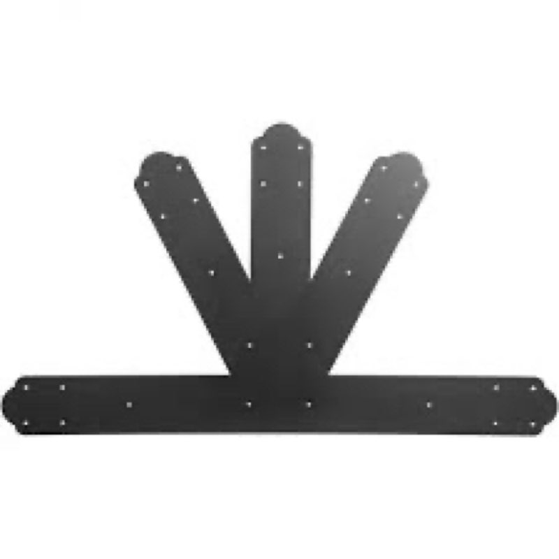 TROPTOLKY Gable Plate Black Powder-Coated Pergola Truss Roof Plate Connector, 6:12 Pitch Gable Brack