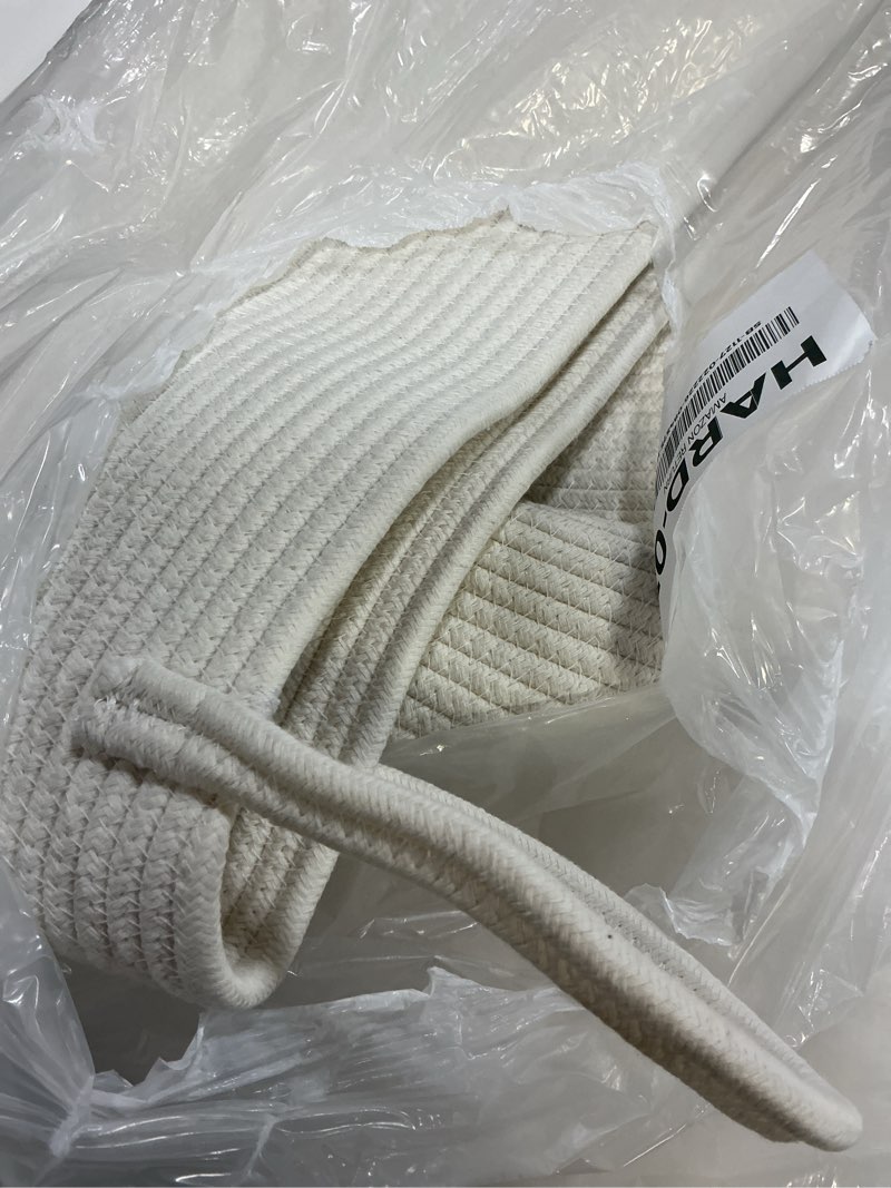 Condition photo showing Good Condition for 105L Extra Large Laundry Hamper Basket by Fiona's magic, Woven Tall Clothes Hamper for Storage Blanket, Toys and Dirty Cothes in Bedroom and Living Room Organizer, Beige 105L Beige