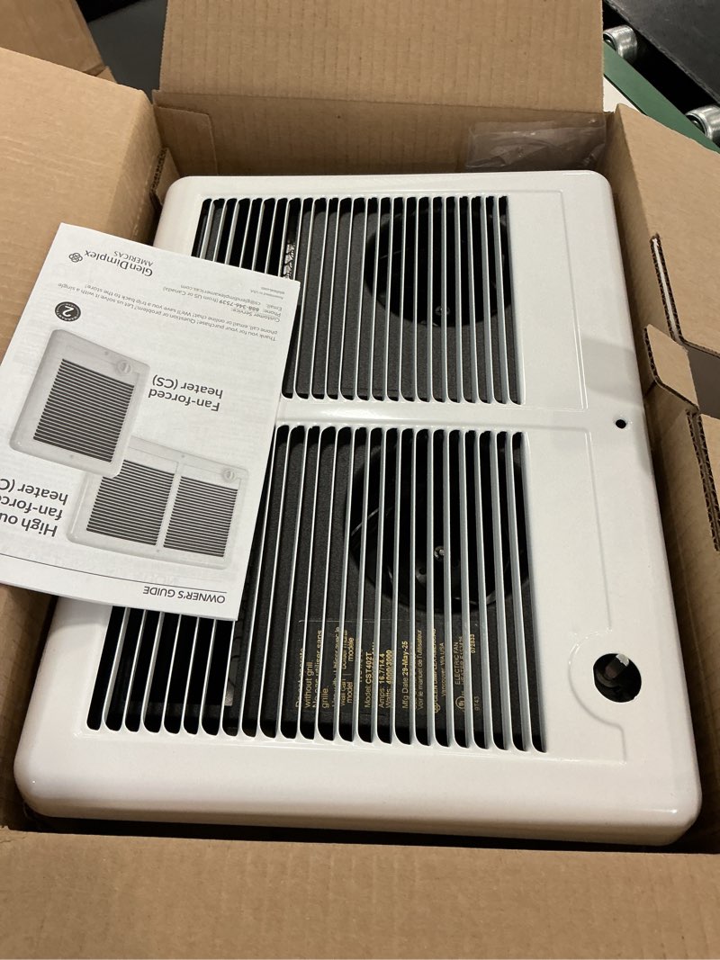 Condition photo showing Good Condition for Cadet Com-Pak 4000W 240V Twin Complete Wall Heater with Thermostat  White 67527