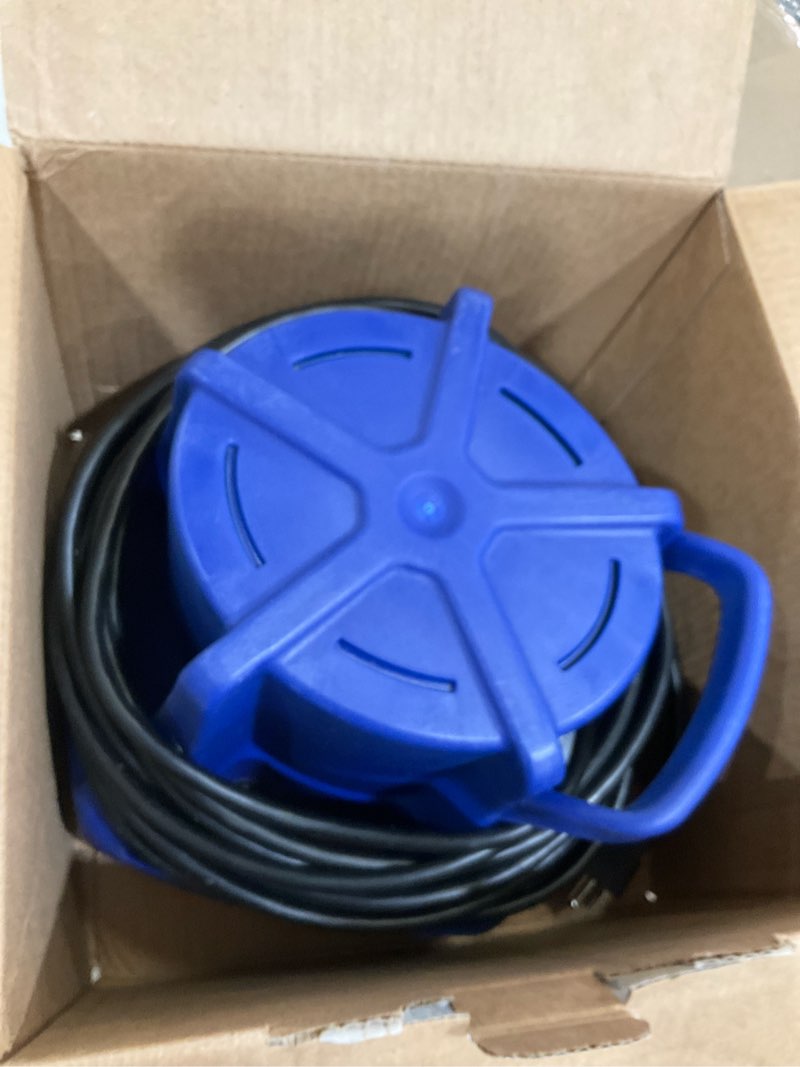 Condition photo showing As Is for little giant select series lg-apcp1700 1/3 hp, 1745 gph, automatic, submersible, swimming pool cover pump with 25-ft. cord, dark blue, 14942691