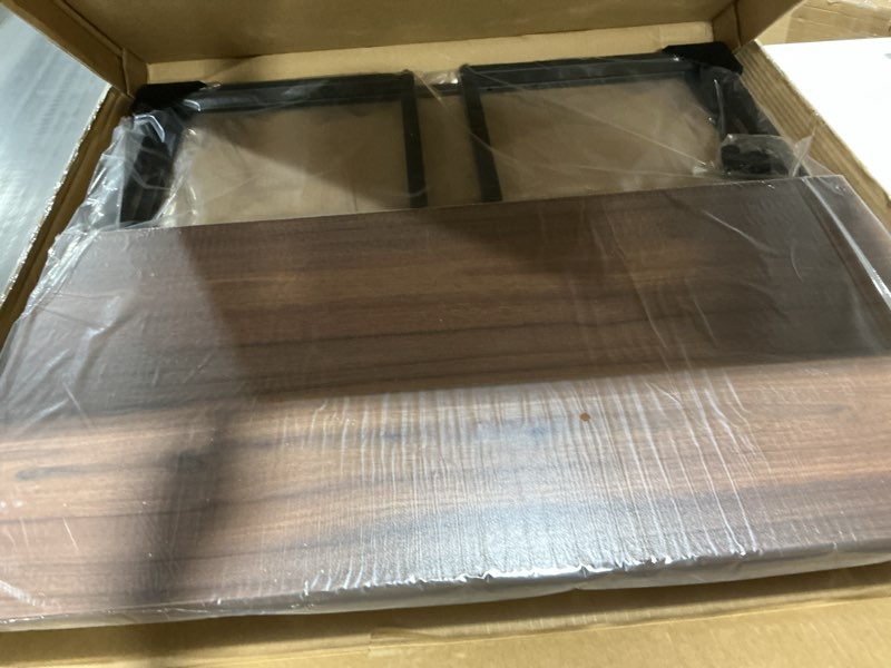 Condition photo showing Good Condition for Folding Desk - 31.5" Wood Top Foldable Desk for Small Spaces | No Assembly Required Compact Desk for Home Office, Writing, and Study Brown 31.5"W x 15.7"D