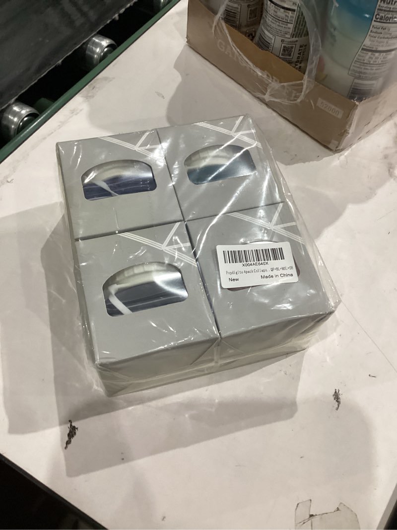 Condition photo showing New/Like New for Popdigito 4pack Collapsible Water Bottles, 20.6oz Foldable Water Bottle BPA Free Reusable Lightweight LeakProof Travel Silicone Water Bottles for Travel, Gym, Hiking, Office, Camping, Sports Portable Light Pink+Dark Blue+Dark Grey+Dark Green