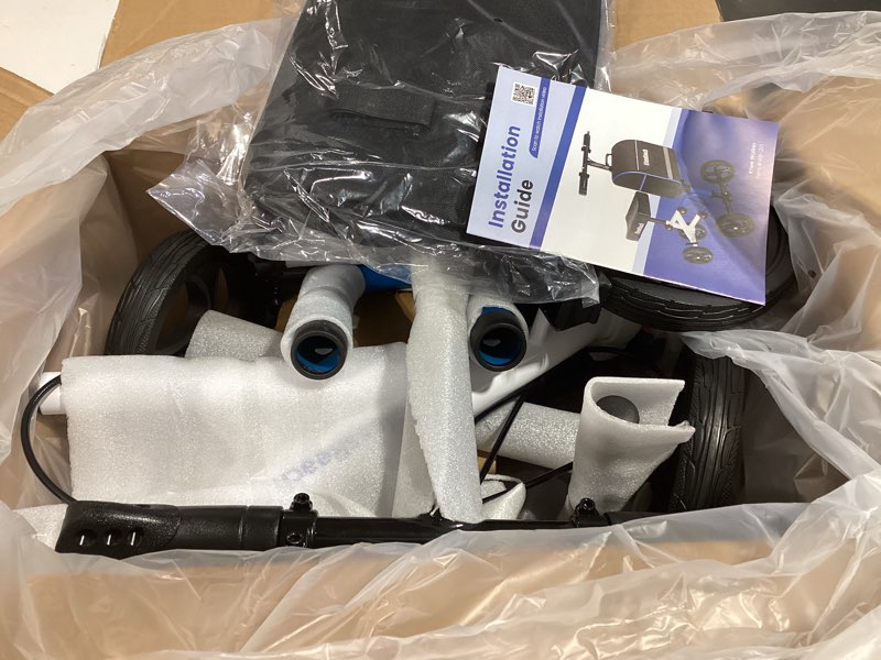 Condition photo showing Good Condition for knee scooter?knee scooter for adults for foot surgery?knee walker for foot injuries compact crutch alternative with dual braking system (blue)