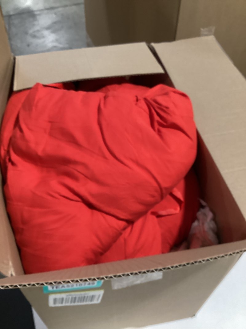 Condition photo showing As Is for porch swing cushions, non-slip outdoor swing replacement cushions, three seat swing replacement cushions for patio loveseat/bench/swing/cushion only (red, 59x39.3x3.1)
