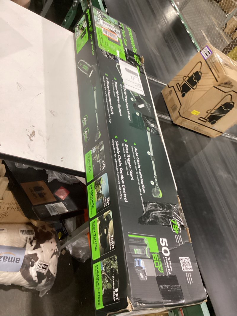 Condition photo showing Good Condition for greenworks 60v 10" brushless cordless pole saw, 14.5 ft. reach, 2.0ah battery & charger 60v 10" brushless (2.0ah)
