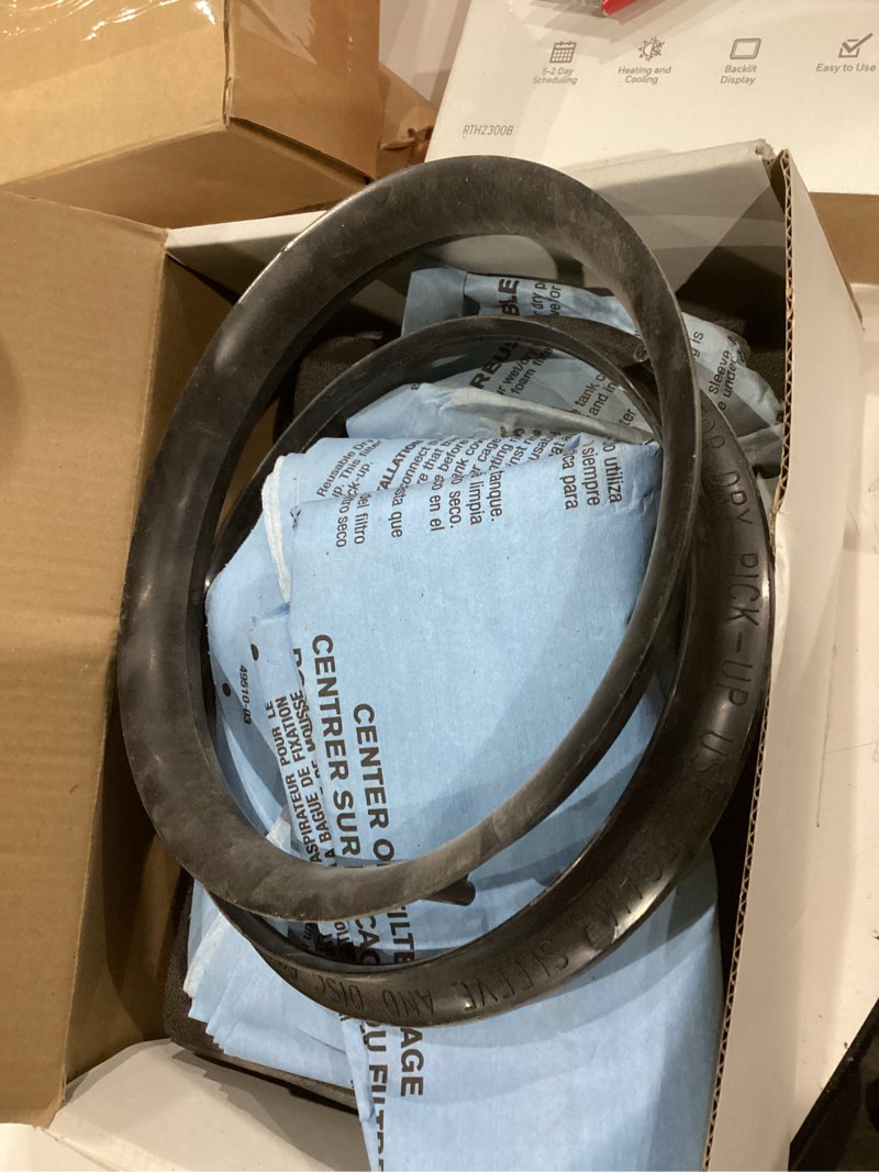 Condition photo showing As Is for Shop-Vac 90107 Paper Disc Filter and 90585 Foam Sleeve Filter, for Most Shop-Vac Wet/Dry Vacuum Cleaners 5 Gallon and Above, Replacement Parts #9010700, 9013700,9058500, 6 Pack