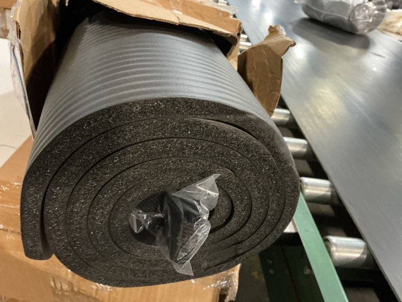 Condition photo showing As Is for amazon basics extra thick exercise yoga mat with carrying strap black 1/2 inch