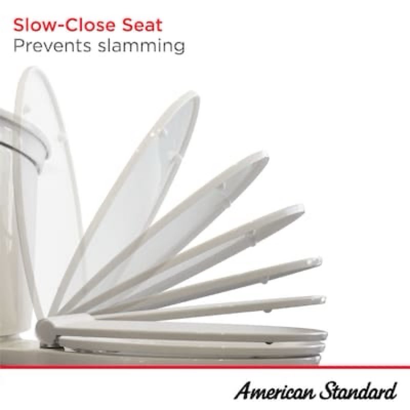 american standard bedminster wood white elongated soft close toilet seat