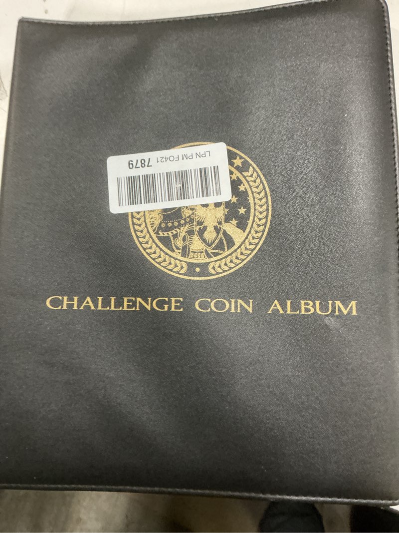 Condition photo showing Good Condition for MUDOR Challenge Coin Collection Holder Album for Collectors, Military Challenge Coin Collection Book, Challenge Coin Display Holds 114 Coins, Medallions, Badges, Tokens, Casino Chips