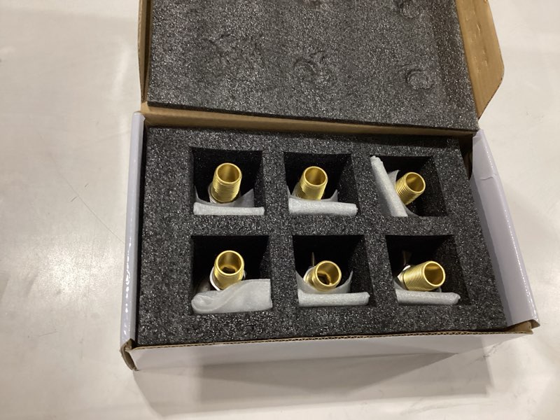 Condition photo showing Good Condition for solid brass independent switch shower body jets 6pcs body sprayer for shower massage jets wall mount, showerhead can swivel, flow can be controlled, brushed nickel 6pcs square-brushed nickel