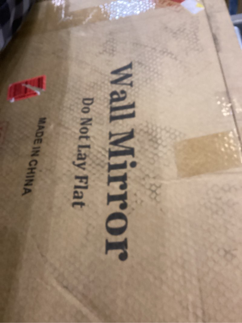 24 x 36 Inch Mosaic Bathroom Mirror, Natural Mother of Pearl Framed Rectangle Wall Mirror, Tempered Glass Shatter-Proof Mirror Hangs Horizontally or Vertically,Coastal Style 24x36INCH