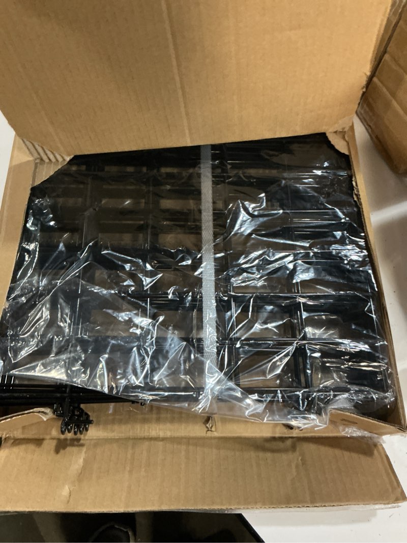 Condition photo showing New/Like New for 14 panels animal barrier fence, no dig fences, 13in(h) x 19.9ft(l) garden fence animal barrier for rabbit and dog under fencing barrier, rustproof metal fences border for outdoor, yard, patio 14 panels-19.9ft(l)x13in(h) black