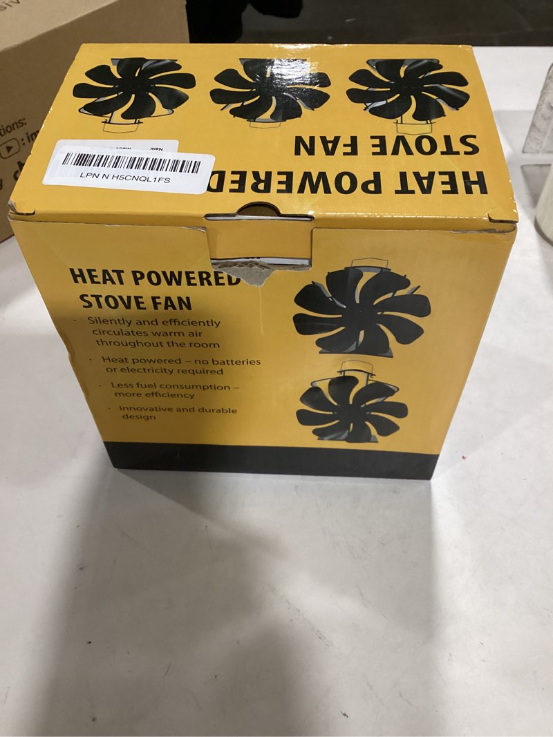 Tomersun Wood Stove Fan 8 Blades Heat Powered, Fireplace Fan Woodstove for Buddy Heater (Included Br