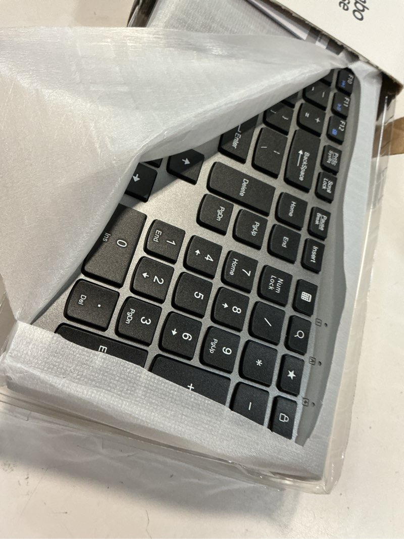 Condition photo showing Good Condition for wireless keyboard and mouse combo - ultra-slim design full size quiet keyboard with 3 dpi adjustable wireless mouse,sleep mode,2.4g cordless thin keyboard mouse set for windows,mac,laptop black gray