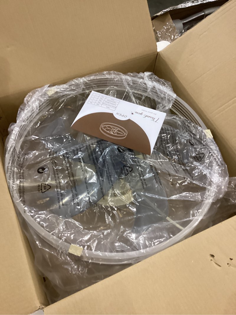 FTZVRD Ceiling Fans with Lights, 20" Gold Flush Mount Ceiling Fan with Remote, 6-Speed Low Profile S