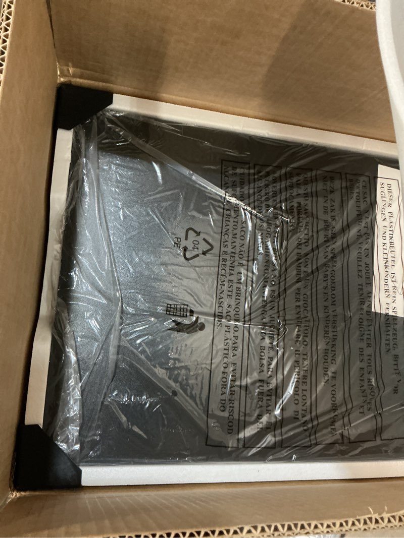 Condition photo showing New/Like New for Overbed Bedside Table with Hidden Casters, Adjustable Pneumatic Mobile Laptop Computer Standing Desk, Rolling Laptop Table, Movable Overbed Table Hospital Home Use, Black Black Non-Tiltable