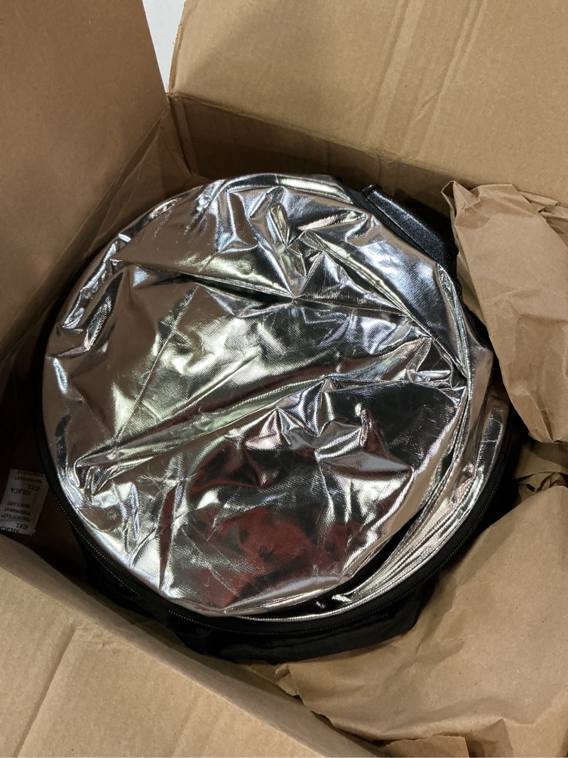 Condition photo showing As Is for neewer 65"/165cm parabolic reflective umbrella photography with white inner, soft lighting with diffuser cover, bag, quick fold for camera photo studio video light shooting monolight flash, ns3u white 65"