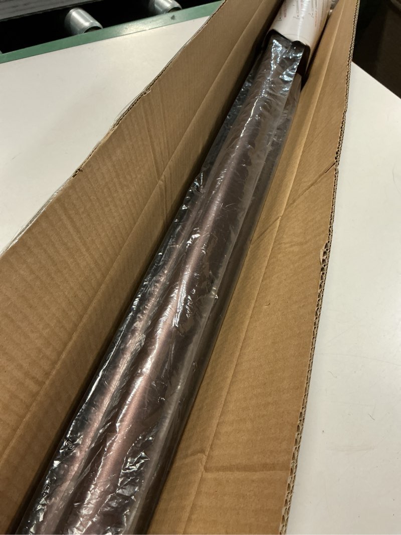 Condition photo showing Good Condition for ALLZONE Tension Curtain Rods for Windows 66 to 120 Inch, Heavy Duty Curtain Rods No Drilling, Extra Long Tension Rod for curtains, Outdoor Tension Rods for Patio, Bedroom, Dark Brown Dark Brown 66-120 Inches