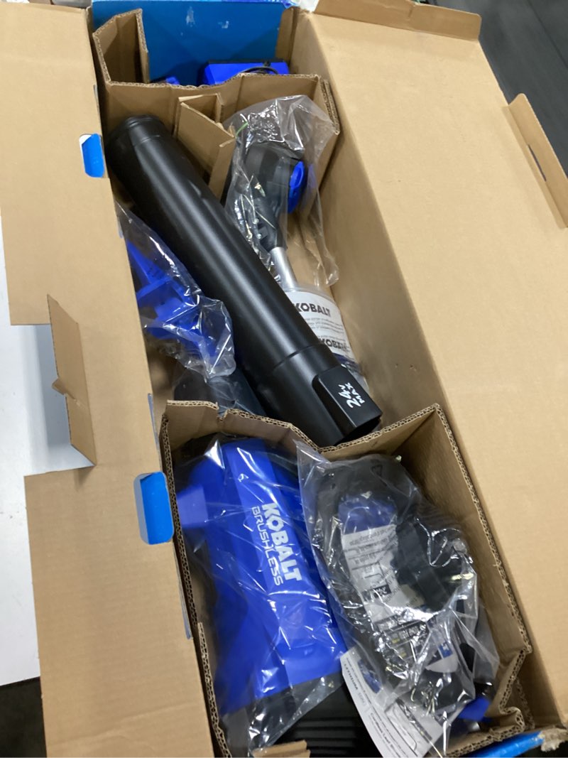 Condition photo showing New/Like New for kobalt 24-volt cordless battery string trimmer and leaf blower combo kit 4 ah (battery & charger included)
