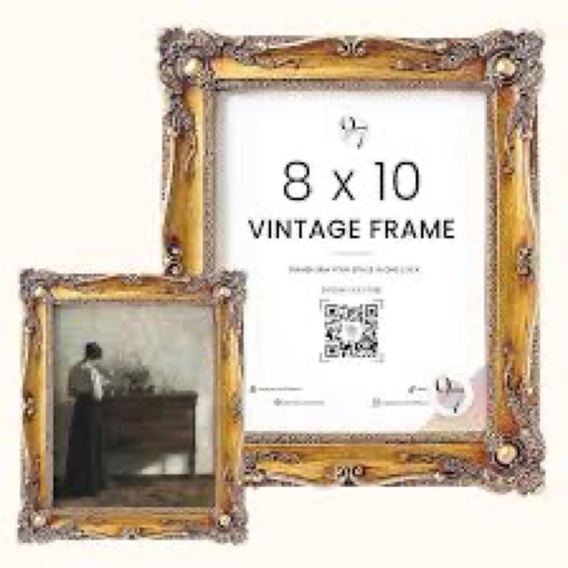 97 Decor Vintage Picture Frame 8x10 - Gold 8x10 Picture Frame, Elegant Antique Frames 8 X 10 With Gl
