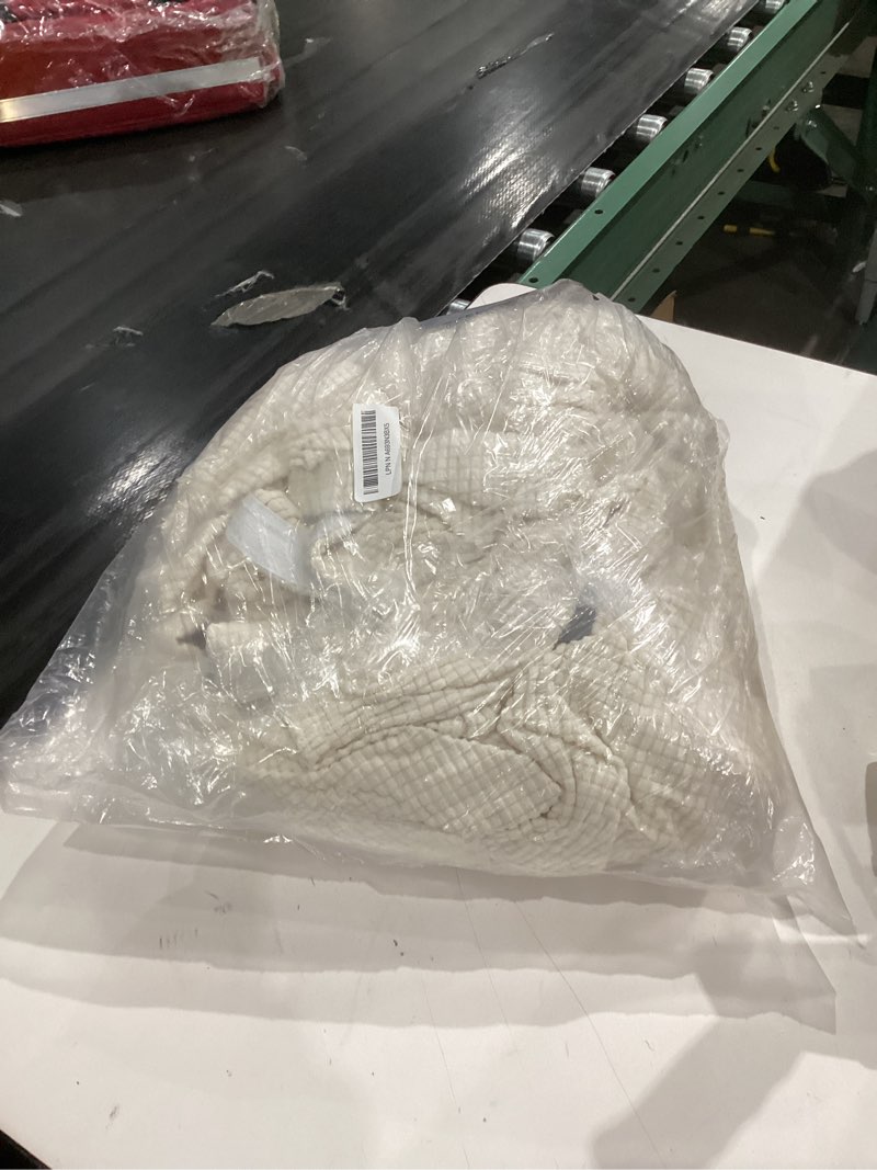 Condition photo showing As Is for H.VERSAILTEX Stretch Sofa Covers for 3 Cushion Couch Covers Sofa Slipcovers for Living Room Feature Thick Checked Jacquard Fabric with Elastic Bottom, Sofa Large - Ivory Sofa Ivory