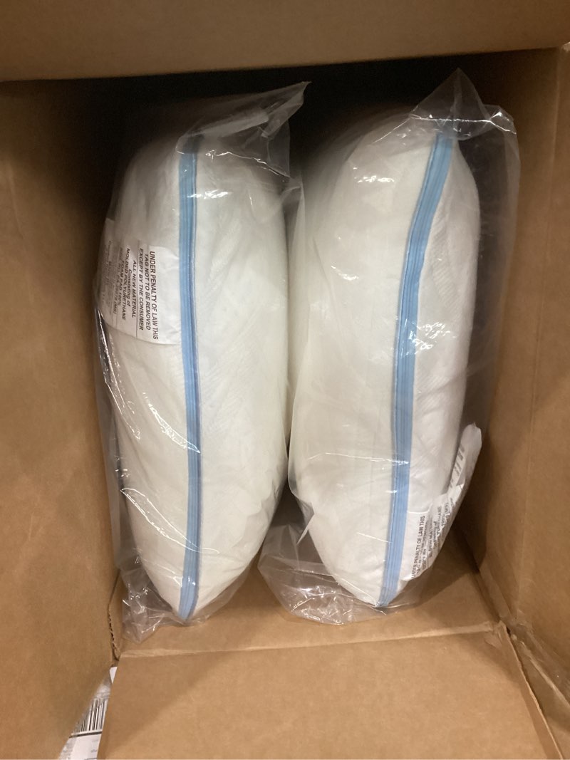 Condition photo showing Good Condition for Sealy Dreamlife Queen Size Memory Foam Cooling Pillow with Surface Guard Technology, Removable Machine-Washable Cover, 1 Year Limited Warranty, White (2 Pack) 2 pack Queen