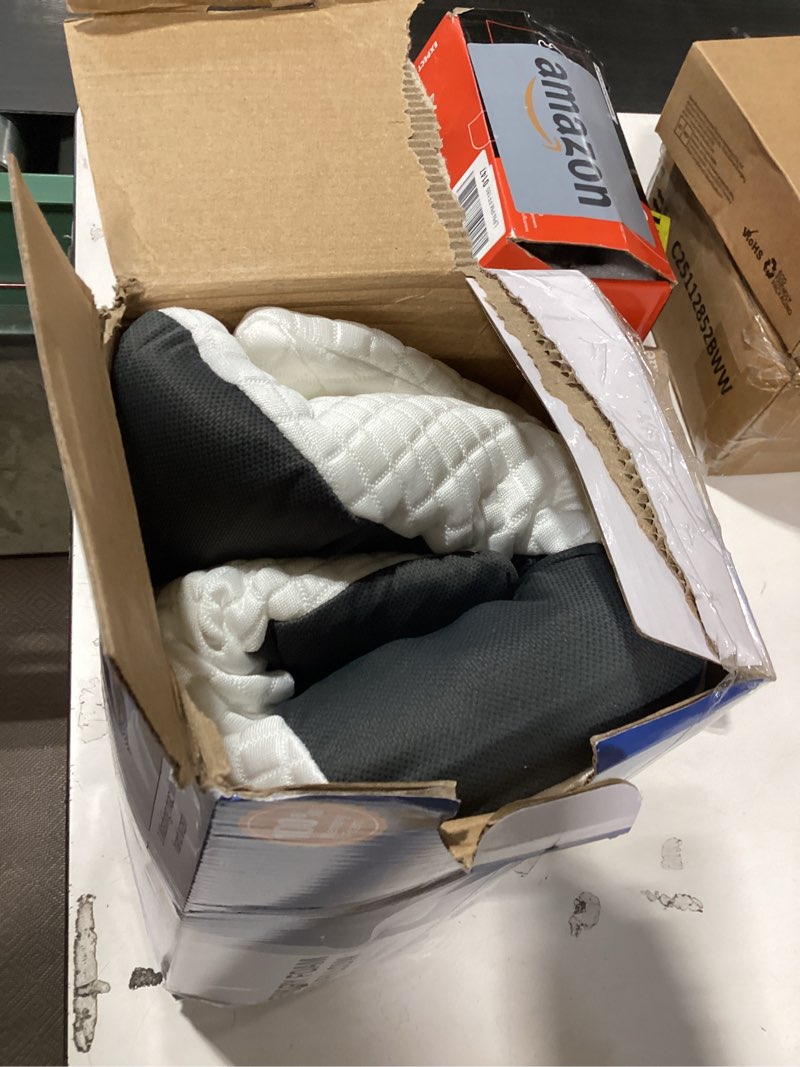 Condition photo showing Good Condition for cervical neck pillow for pain relief, ergonomic neck pillow for sleeping, contour orthopedic side sleeper pillow for back stomach sleepers bed pillow with pillowcase dark grey with white