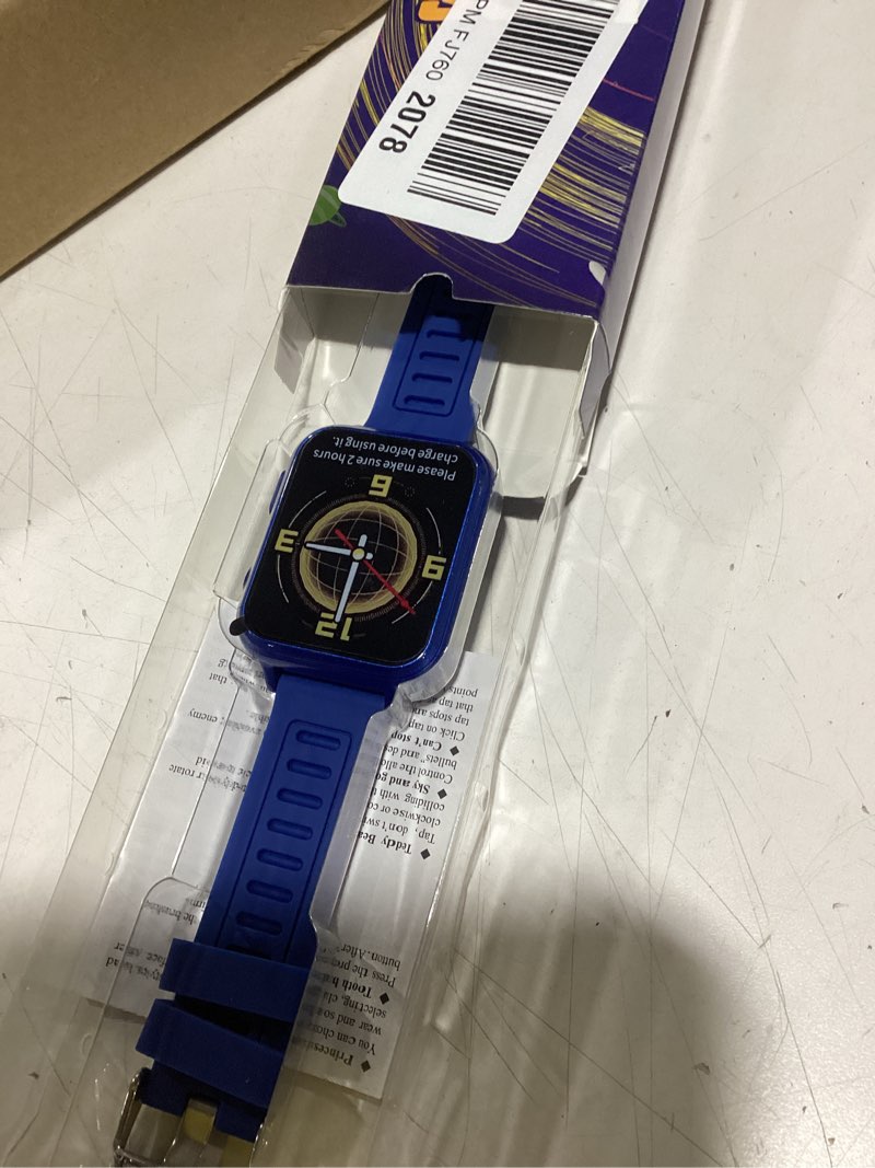 Condition photo showing Good Condition for Phyulls Smart Watch for Kids with 39 Games Alarm Clock, Touchscreen, Calendaring Camera Music Player Time Display Video & Audio Recording, Toys for 3-12 Years Old Boys blue